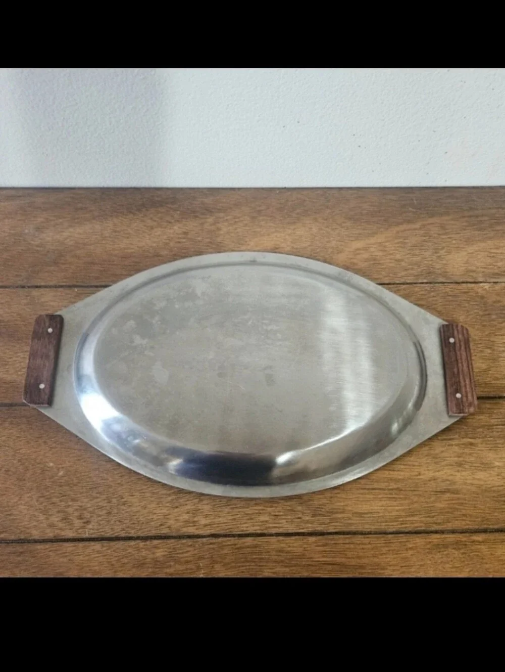 Set of Vintage MCM Stainless Steel Serving Trays